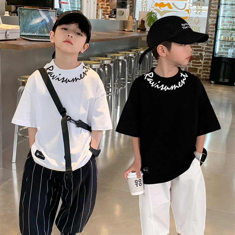 Áo Thun cotton Tay Ngắn Thời Trang Mùa Hè Cho Bé