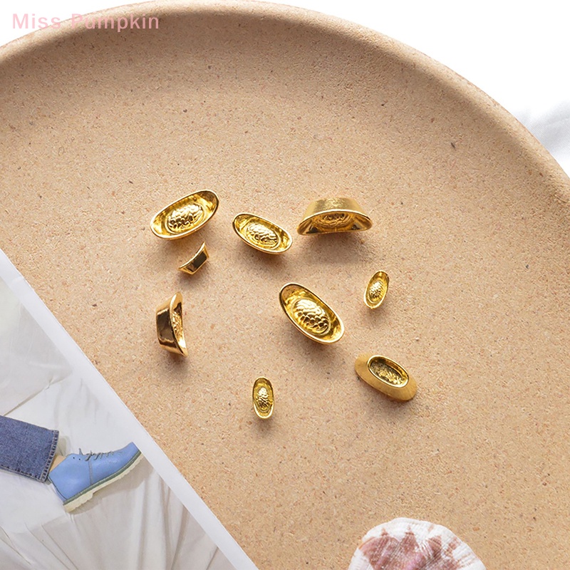 Bộ 3 Mô Hình Trang Trí Nhà Búp Bê Mini Bằng Đồng Xu Vàng