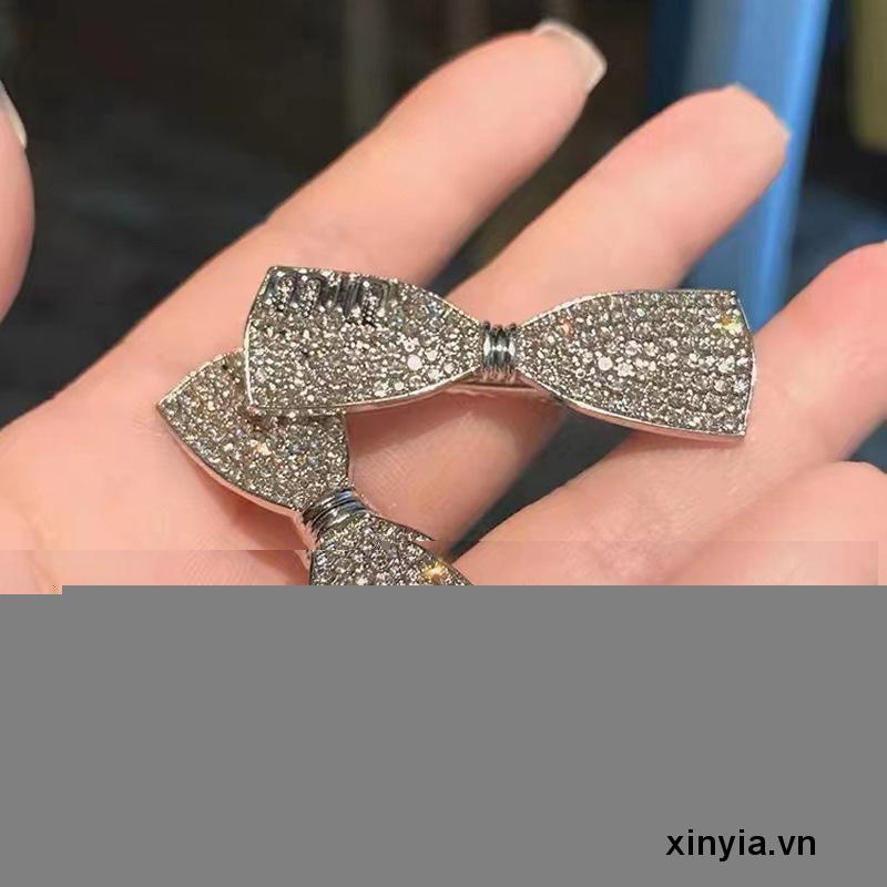 Kẹp Tóc Nơ Đính Đá Zircon Lấp Lánh Cho Búp Bê Barbie