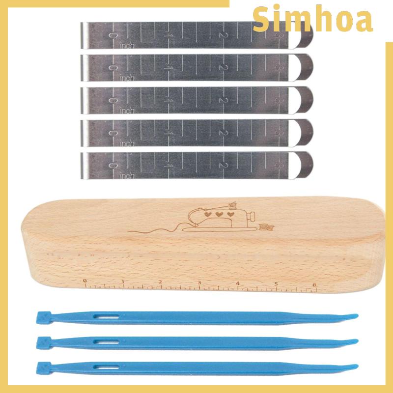 Set 5 Kẹp May Vá 3in Bằng Gỗ Đường Chéo