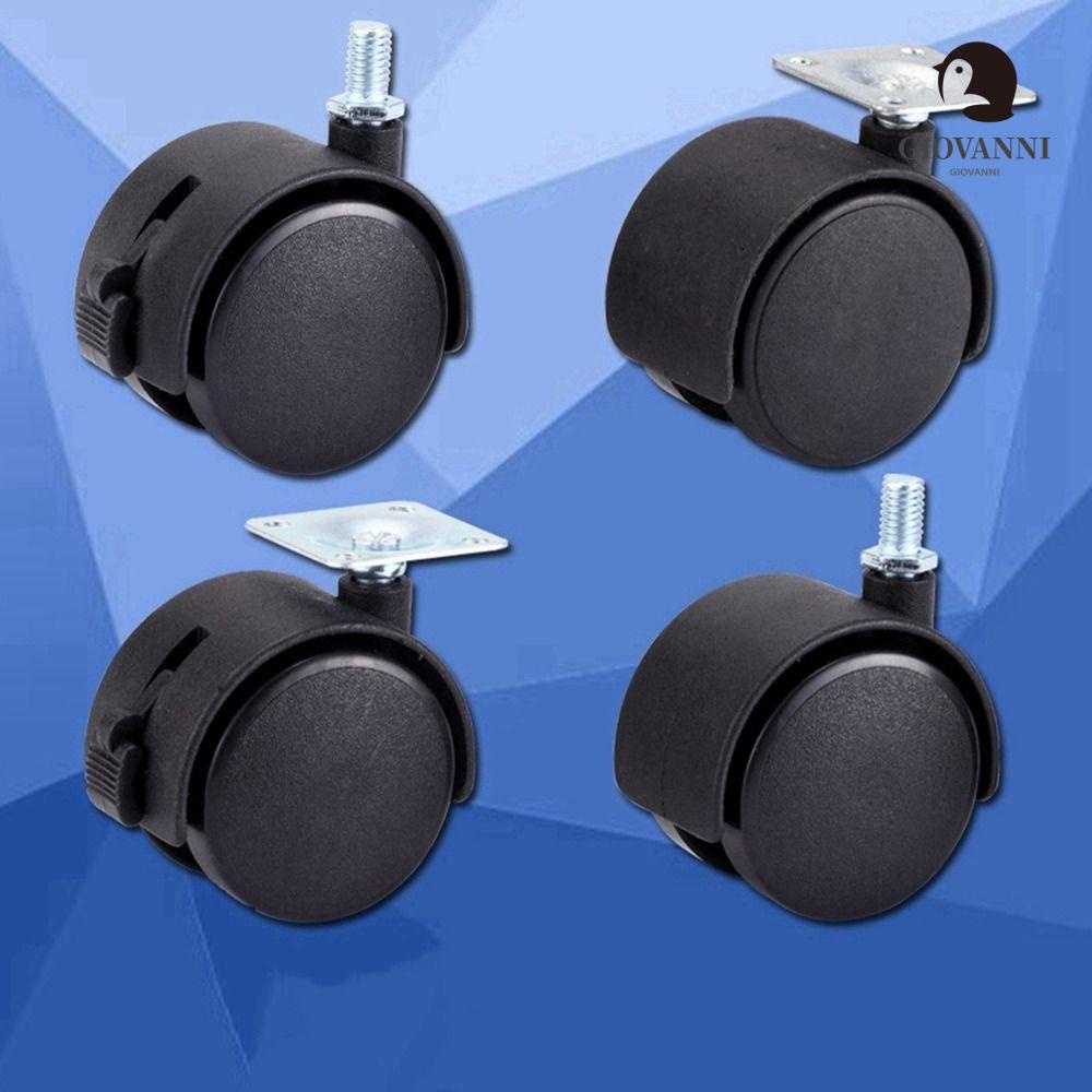 Set 4 Bánh Xe Đẩy M8 Thay Thế Bằng Nylon Không Ồn Cho Nội Thất Công Nghiệp