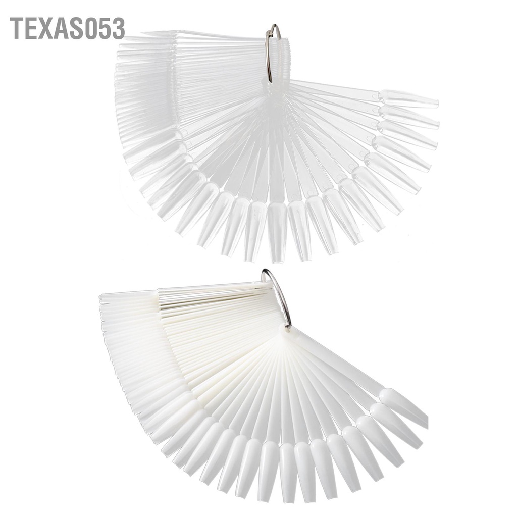 Texas053 Bộ 50 Giả Móng Tay Nghệ Thuật Đầu Gậy Salon Thực Hành Sơn Thẻ Tấm Bảng Hiển Thị