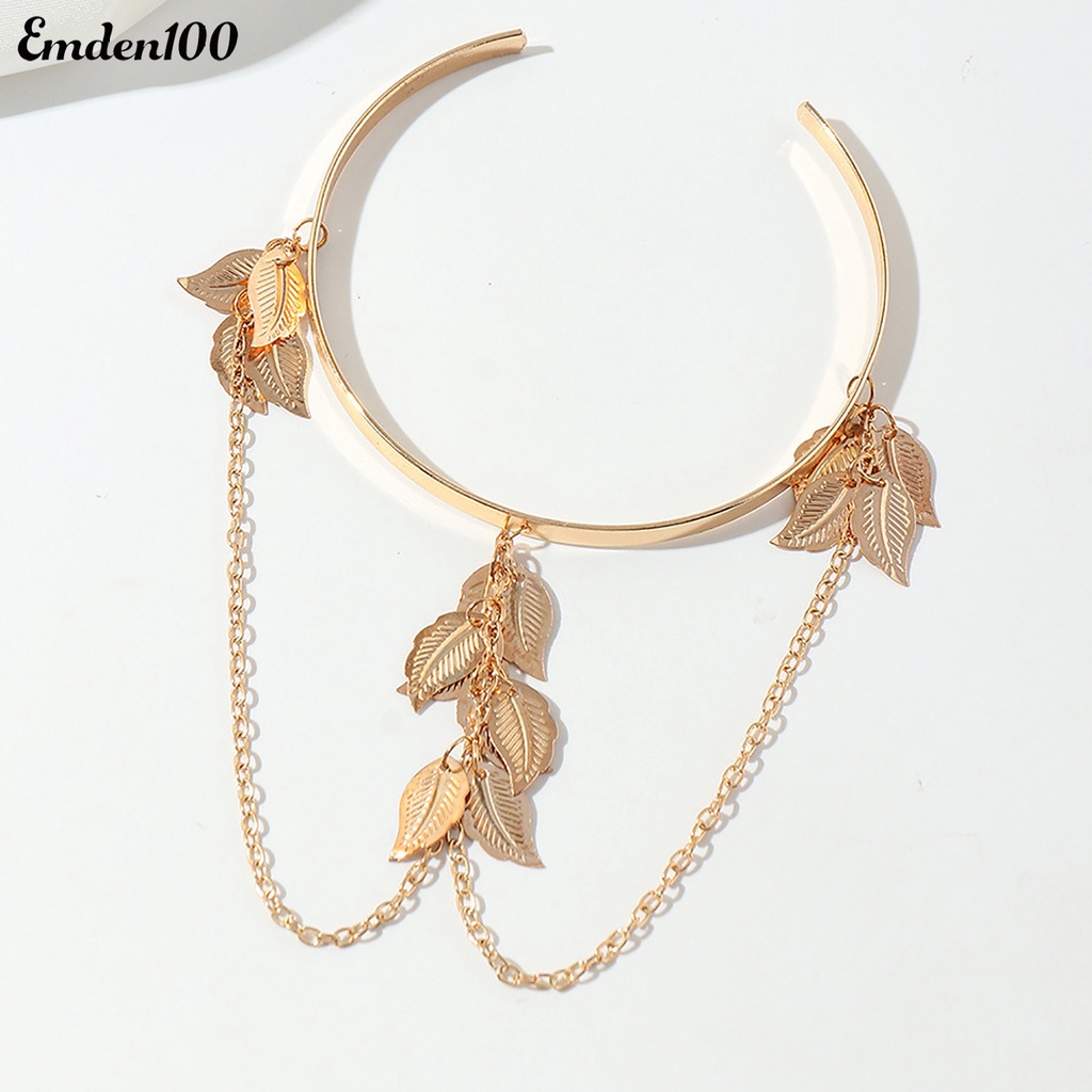 Vòng Đeo Cánh Tay Mở Điều Chỉnh Được Họa Tiết Lá Thời Trang Bohemian