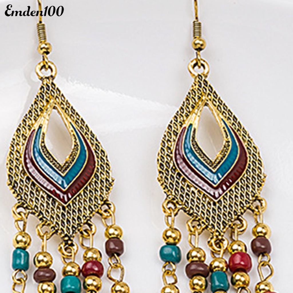 1 Đôi Bông Tai Dáng Dài Phong Cách Trung Hoa