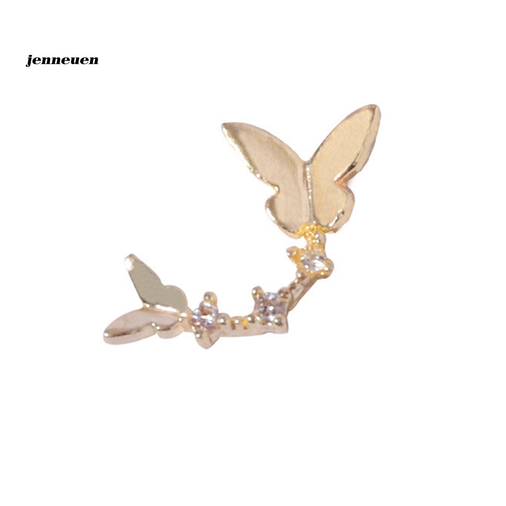 Set 2 Hộp Phụ Kiện Trang Trí Móng Tay Hình Bướm Lấp Lánh DIY