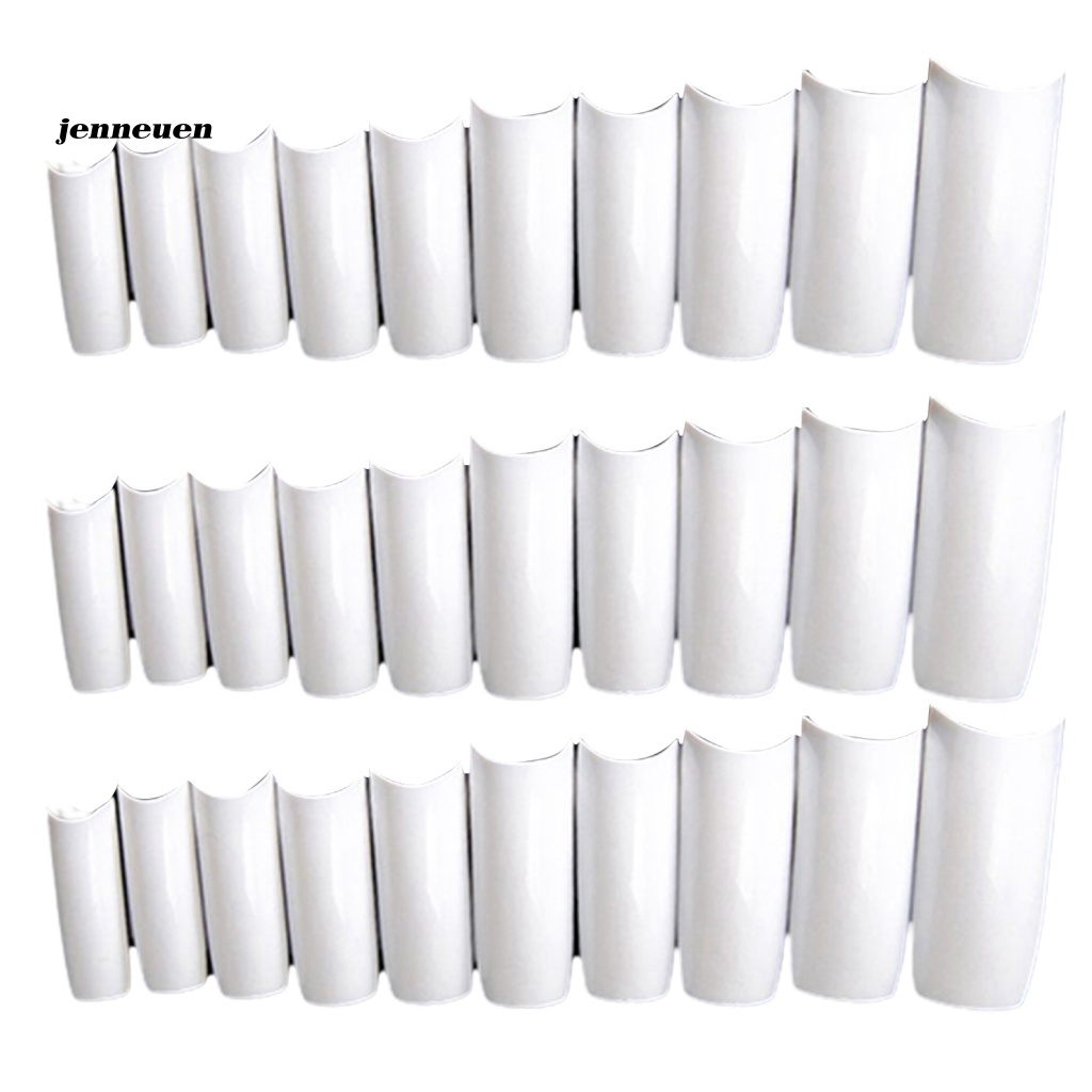 Bộ 500 Móng Tay Giả Màu Trơn Trong Suốt Thời Trang Cho Nữ