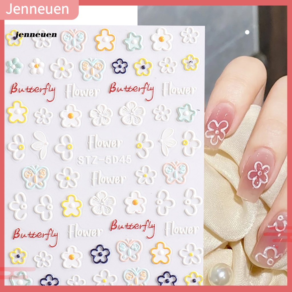 Miếng Dán Trang Trí Móng Tay Họa Tiết Chữ Tiếng Anh 5D Nhiều Kiểu Độc Đáo Thời Trang