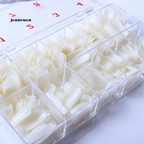 Set 500 Móng Tay Giả Màu Trắng Che Phủ Toàn Diện Thời Trang Cho Nữ