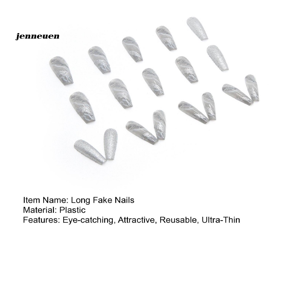 1 Bộ Móng Tay Giả Dài Che Phủ Toàn Diện Không Gây Kích Ứng