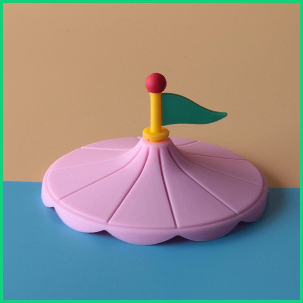 Nắp Đậy Cốc Uống Nước Bằng Silicone Kèm Muỗng Chống Bụi