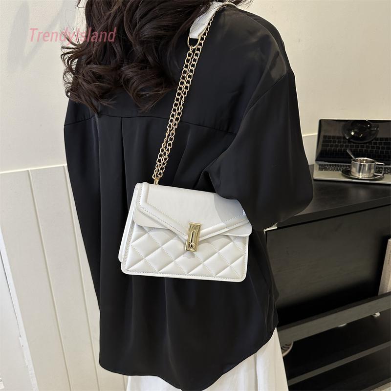 Túi Xách Da PU Hình Vuông Màu Trơn Thiết Kế Đơn Giản Thời Trang Cho Nữ