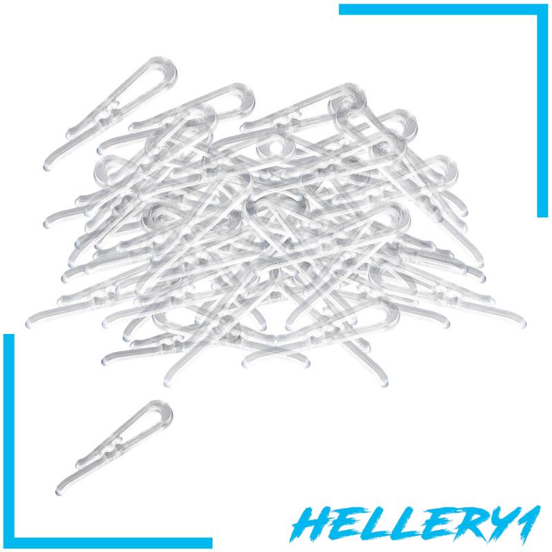 Set 200 Kẹp Cá Sấu Trong Suốt Hình Chữ U Có Thể Tái Sử Dụng Dùng Để Kẹp Quần Áo / Áo Sơ Mi / Áo Sweater