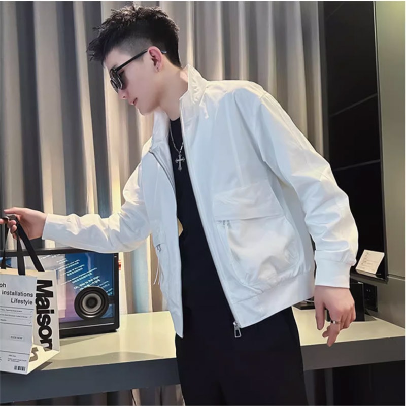 Áo Khoác Cổ Đứng Có Túi Và Khóa Kéo Chất Lượng Cao Cho Nam