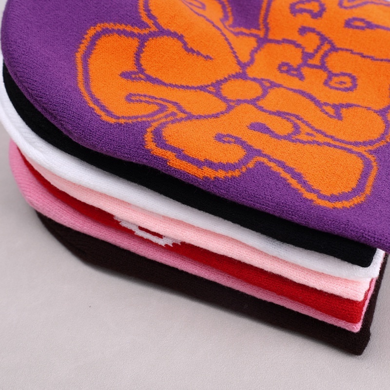 Mũ Beanie Dệt Kim Thêu Hình Trái Tim Phong Cách Hip Hop Đường Phố Đơn Giản Dành Cho Nam Nữ