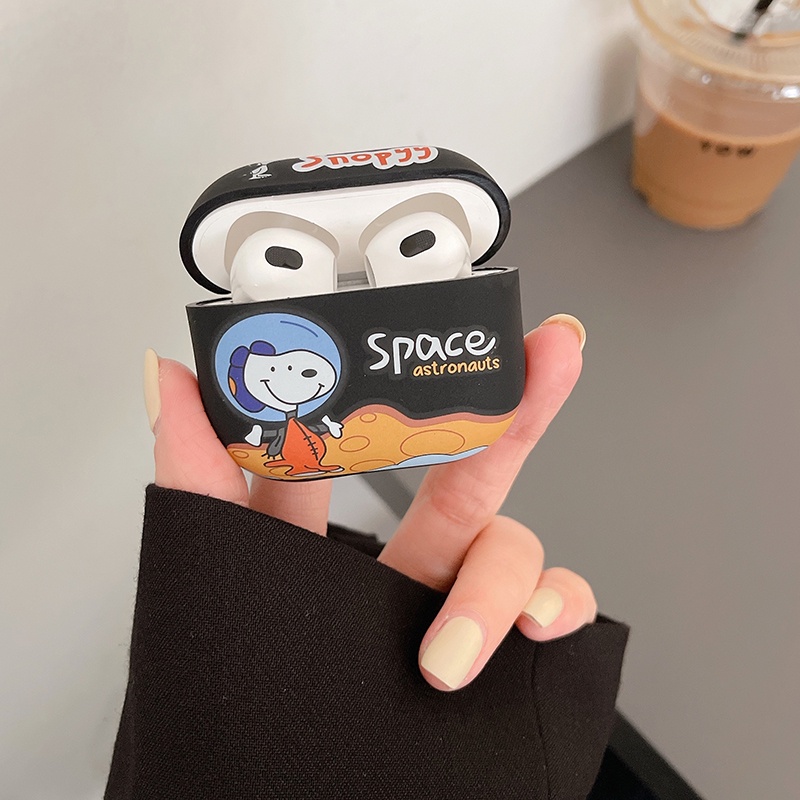 Vỏ Bảo Vệ Hộp Sạc Tai nghe không dây AirPods 3 2 1 3 2021 Pro Pro2 3 Họa Tiết Hoạt Hình Snoopy Dễ Thương Chống Sốc