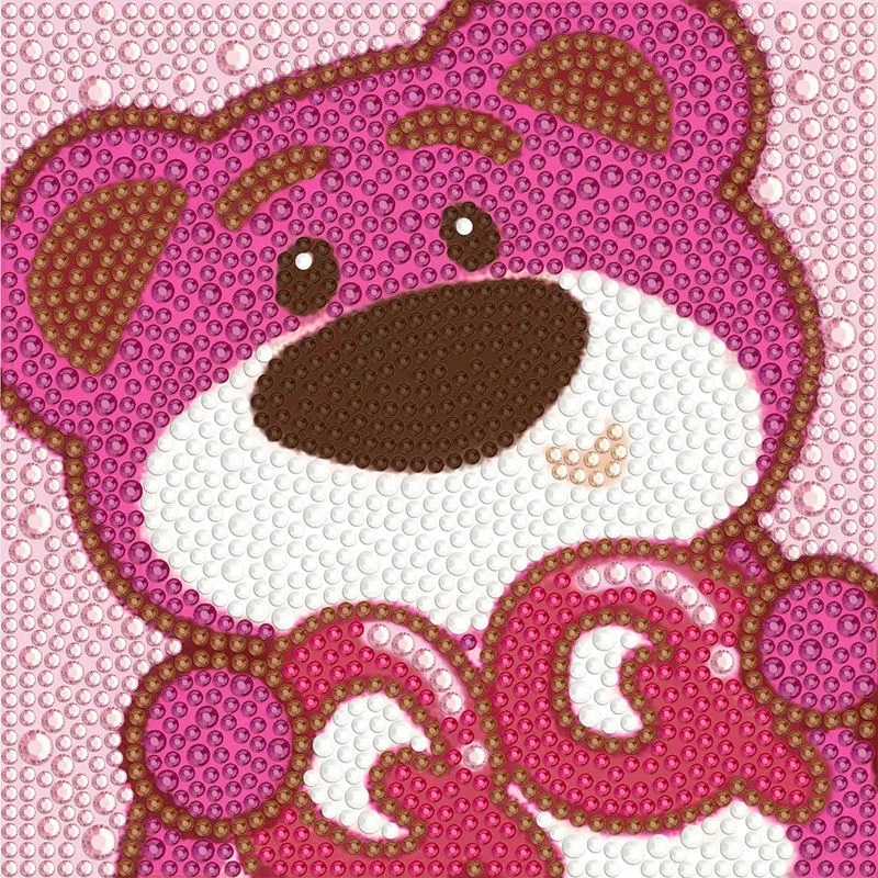 Đồ chơi tranh đính đá và tranh số hóa gấu dâu Lotso Doreamon Gon Gin