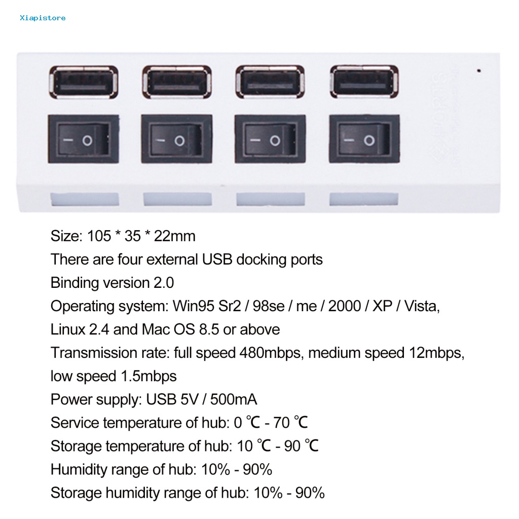 Bộ Chia 4 Cổng USB Tốc Độ Cao Đa Năng 20 Hub