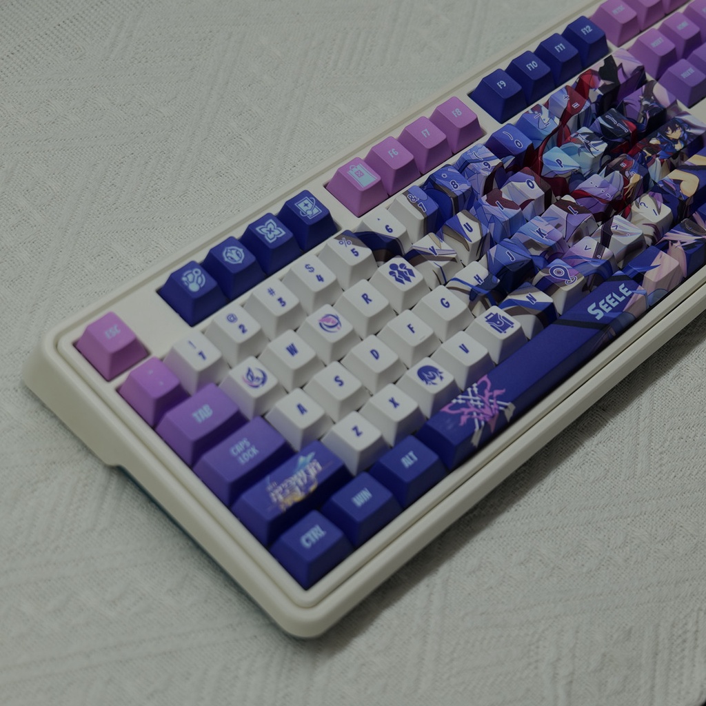 132 Phím Seele Keycaps Cherry Profile Honkai Star Rail Anime PBT Dye Sub Cơ Keycap