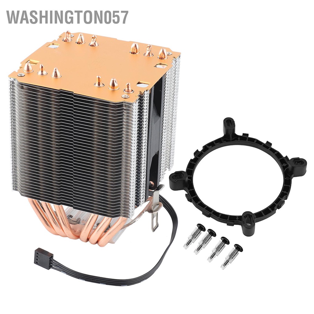 Washington057 Kiểm soát nhiệt độ Bộ làm mát CPU 6 ống dẫn Yên tĩnh 800-2200 vòng quay cho AMD/INTEL