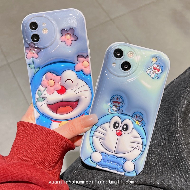 Ốp Điện Thoại Mềm Chống Rơi Hình Doraemon 3D Dễ Thương Cho iPhone 14 13 12 11 Pro Xs max Mini 7 8 Plus X XR 14ProMax 13promax 12promax 11promax