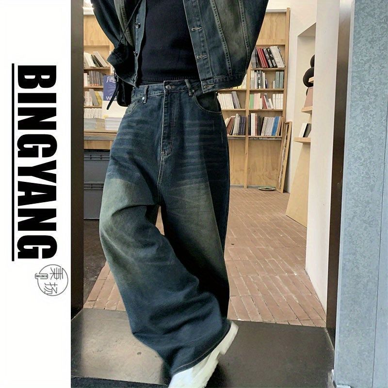 Thời trang nam，áo khoác nam+quần bò nam，quần jeans，Set Áo Khoác Jean + Quần jeans Phong Cách vintage Thời Trang Cho Nam，Quần ống rộng，quần âu nam，quần bigsize，quần tây nam， đồ bộ nam，