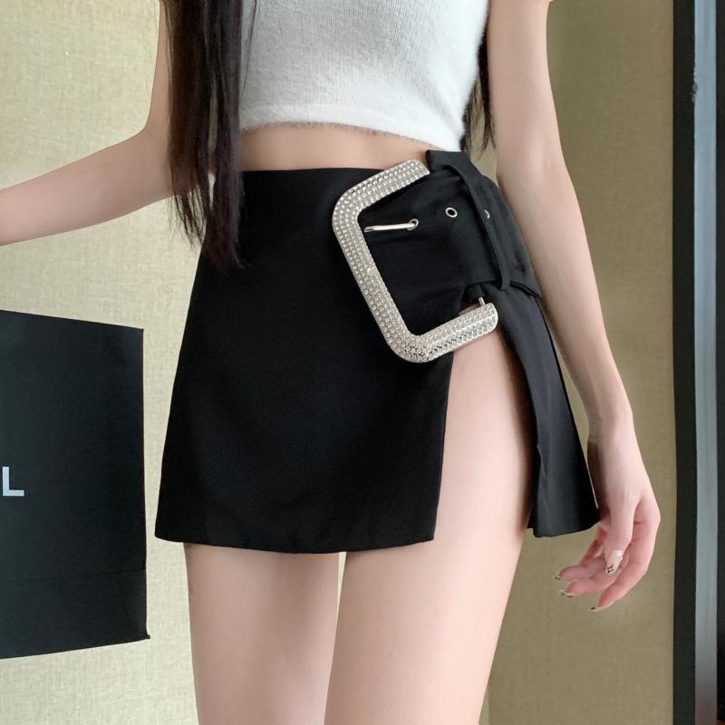 Chân Váy Chữ A Lưng Cao Màu Đen Đính Đá Thời Trang Mùa Hè Cho Nữ
