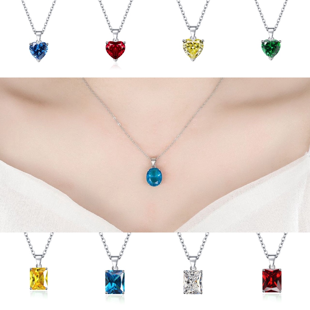 Bonny trang sức sapphire phụ nữ vòng cổ moissanite trang sức trái tim tình yêu citrine 930 ngọc lục bảo bạc gốc ruby diamond m036