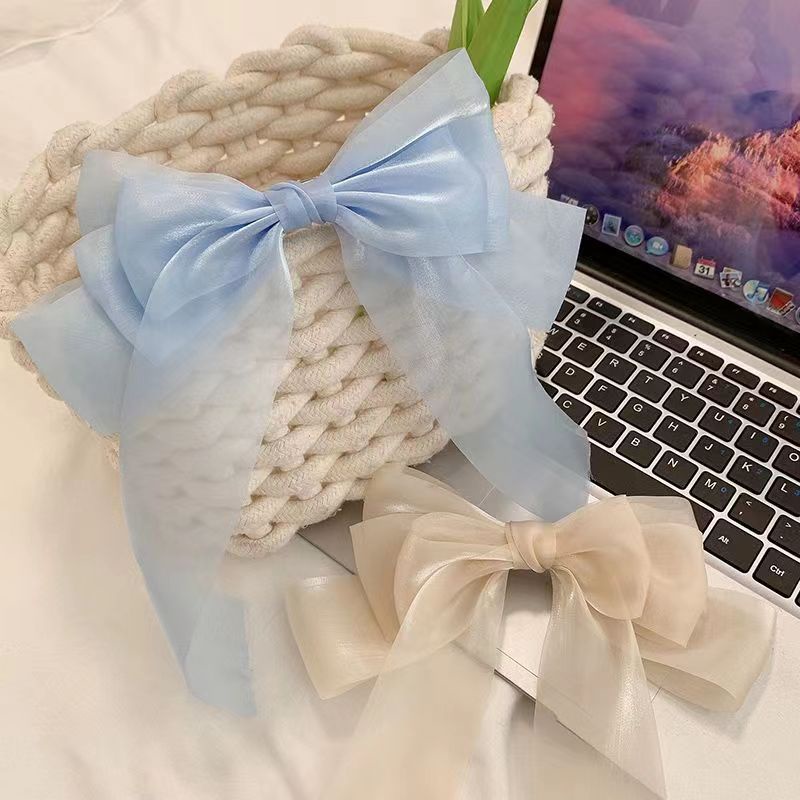 Kẹp Tóc Nơ Ruy Băng Phong Cách Hàn Quốc Thời Trang Mới