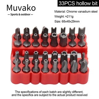 Bộ 33 đầu tua vít lục giác rỗng / cứng kèm giá đỡ