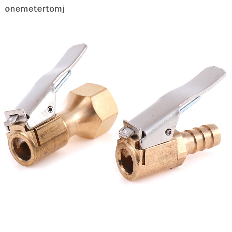 Onemetertomj Kẹp Van Bơm Lốp Xe Hơi Tự Động Bằng Đồng Thau 6 / 8mm