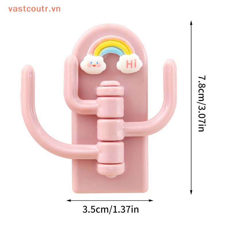 Móc Treo Đồ Đa Năng Xoay Được Hình Thú Hoạt Hình Nhiều Màu Sáng Tạo Không Để Lại Dấu VN