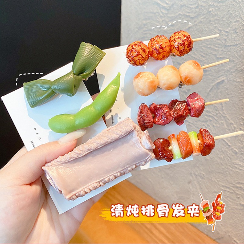Kẹp Tóc Hình Thức Ăn Hoạt Hình Dễ Thương Cho Bé