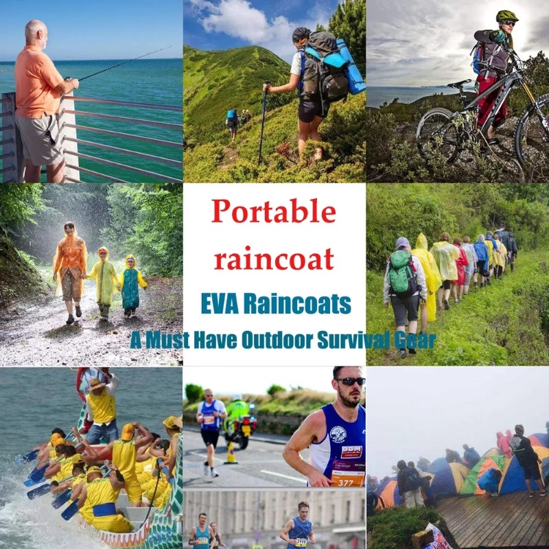 Áo Mưa Dày Dặn Bằng EVA Thời Trang Có Thể Tái Sử Dụng Cho Nam Và Nữ