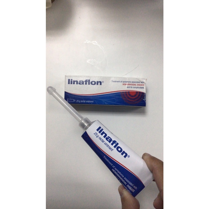 Date xa, Tuýp 25g kem Bôi trĩ Linaflon dùng khi bị trĩ, táo bón, nứt hoặc rò hậu môn, hàng Pháp. Kem thoa ngoài Linaflon