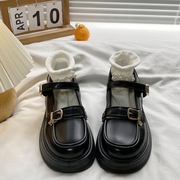 Giày Búp Bê Da PU Mũi Tròn Thời Trang Cho Nữ