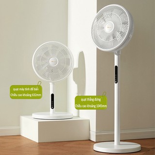Quạt cây đứng bear dfs-d47f2/dfs-d40c3, quạt cây 9 cánh siêu mát có điều khiển từ xa, hoạt động êm ái
