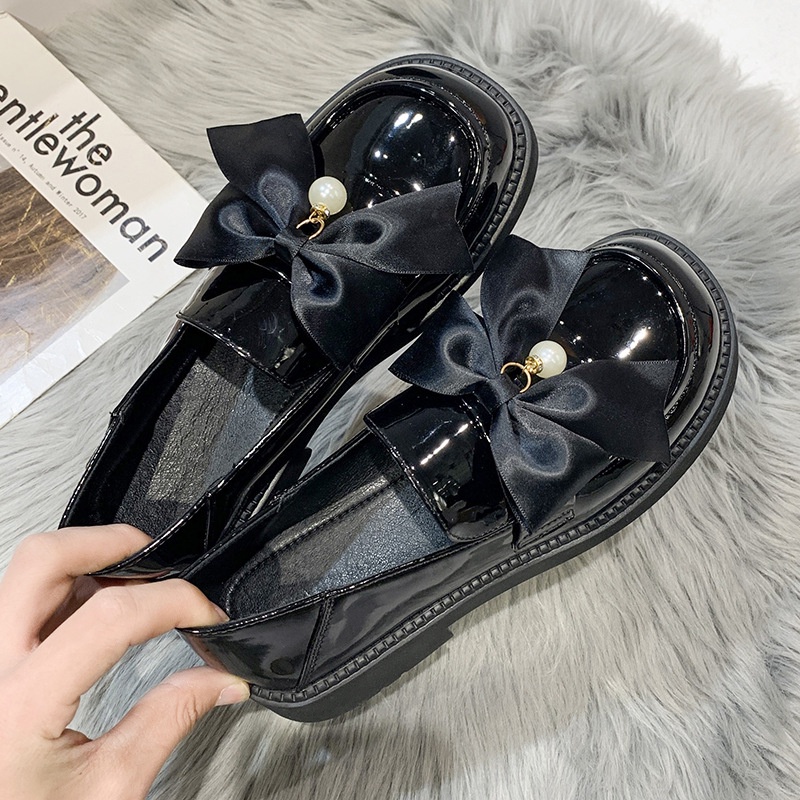 HHH Giày Mary Jane Lolita bít mũi đế cao Giày Búp Bê Đế da mềm đế êm thời trang 2023NEW Cho Nữ 080112