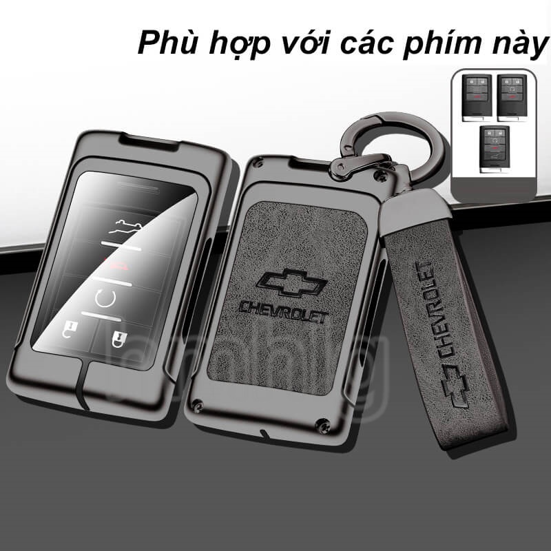 Vỏ Bọc Chìa Khóa Điều Khiển Từ Xa Bằng Da Và Hợp Kim Kẽm Cho Xe Hơi Chevrolet Captiva