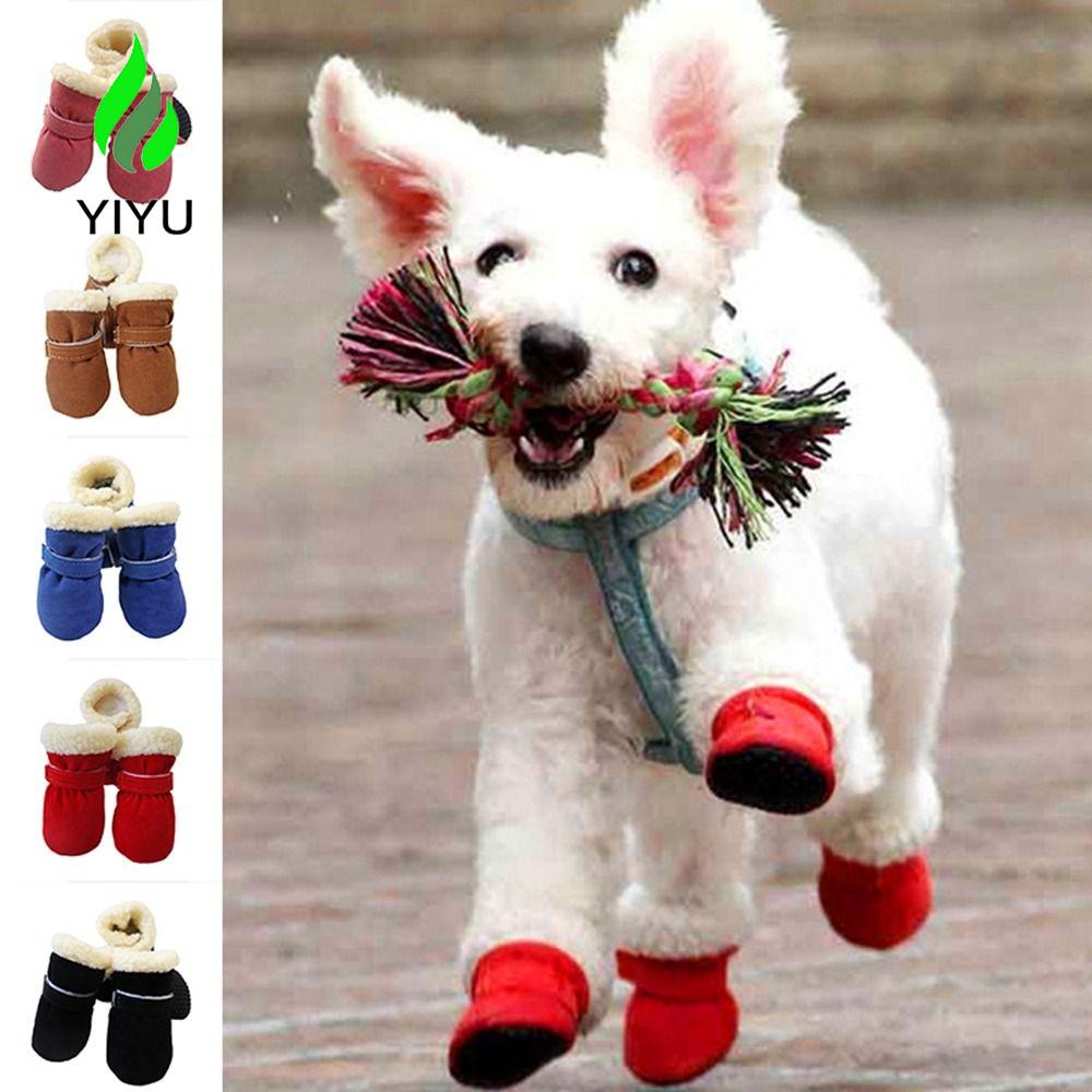 Giày Lông Xù Thoải Mái Chống Trượt Chống Thấm Nước Có Thể Giặt Rửa Và Tái Sử Dụng Cho Chó Nhỏ