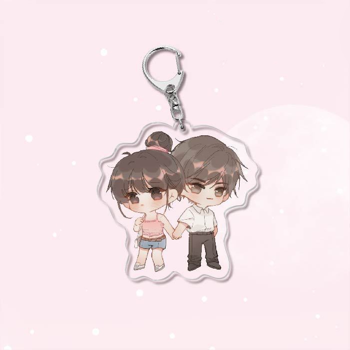 Móc khóa VỤNG TRỘM KHÔNG THỂ GIẤU Tình Yêu Thầm Kín manhua anime chibi dễ thương xinh xắn