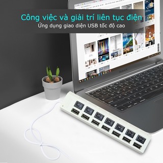 Q Bộ Chia Cổng USB, USB Hub 7 Port Có Công Tắc