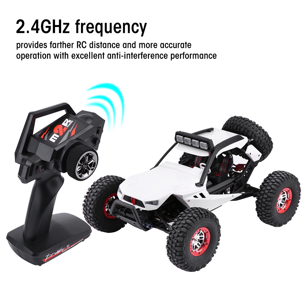 Wltoys 12429 2.4GHz 4WD 1/12 Xe điện RC bánh xích có đèn LED RisingGirl
