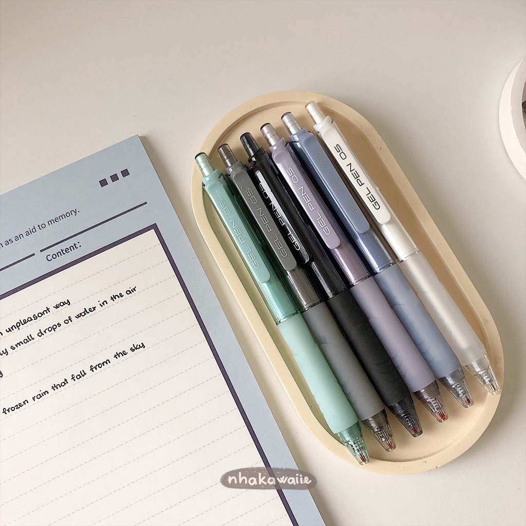 Bút bi gel bấm mực nước DoMi Gel Pen DM-943 ngòi 0.5mm viết êm tay