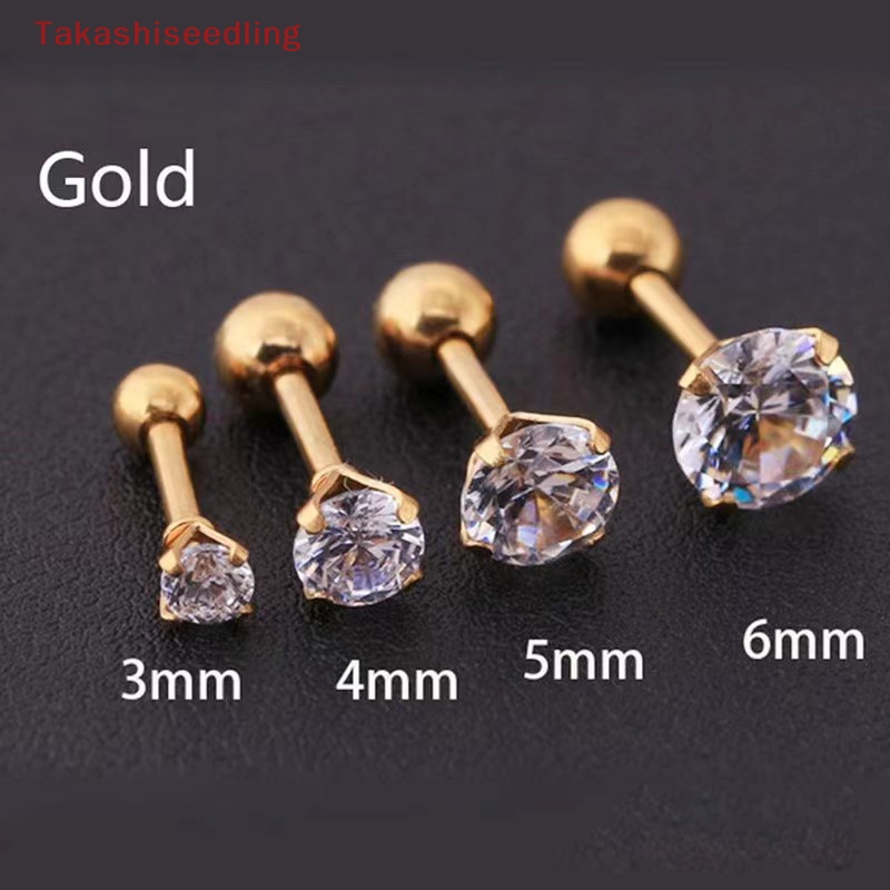 1 Bông Tai 4 Chấu Đính Đá Thời Trang Cá Tính Cho Nam Nữ
