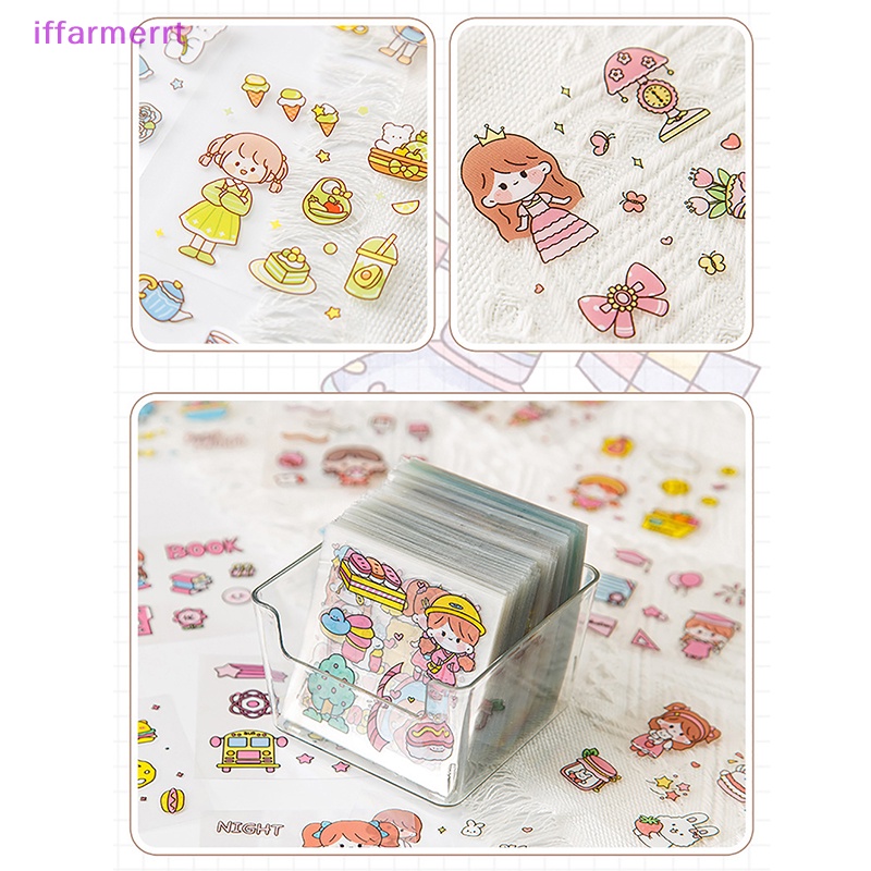 Bộ 50 Sticker Hoạt Hình Dán Trang Trí Chống Thấm Nước