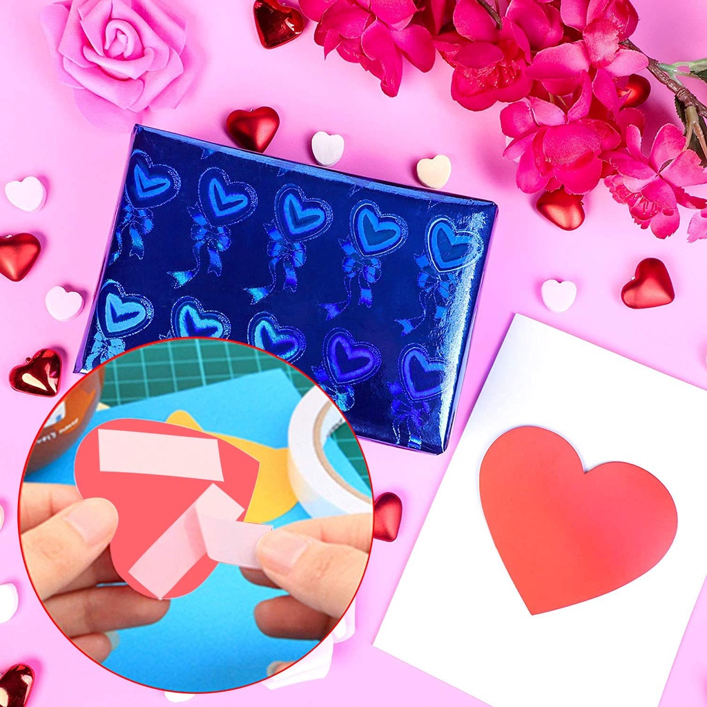 Set 1 / 5 Băng Keo Hai Mặt Siêu Mỏng 8M 6 / 10 / 18 / 30mm Màu Trắng Tiện Dụng Cho Học Sinh / Văn Phòng