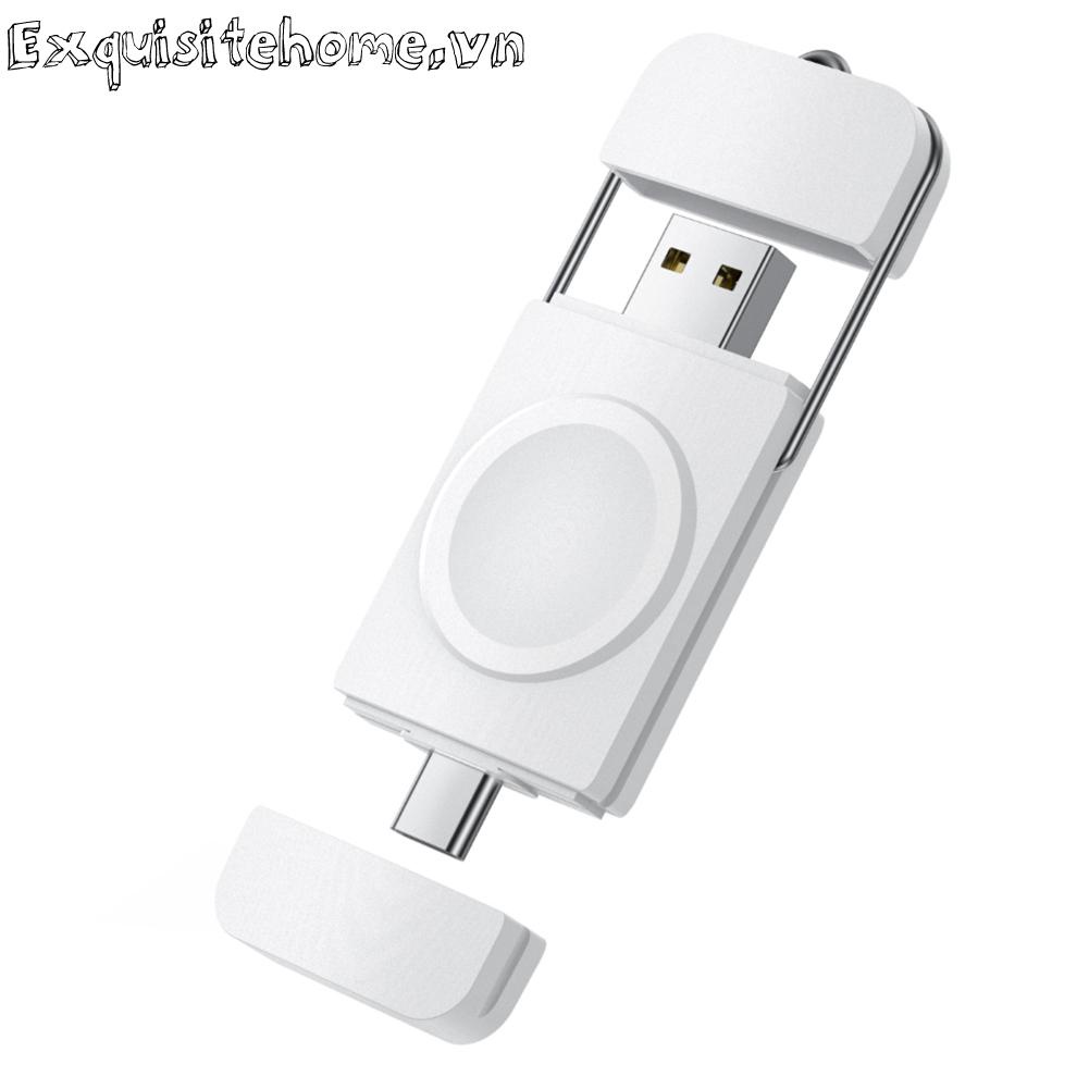 Đế Sạc Từ Tính Không Dây USB A Type-C Cho Samsung Galaxy Watch4 Classic / 4 / 3