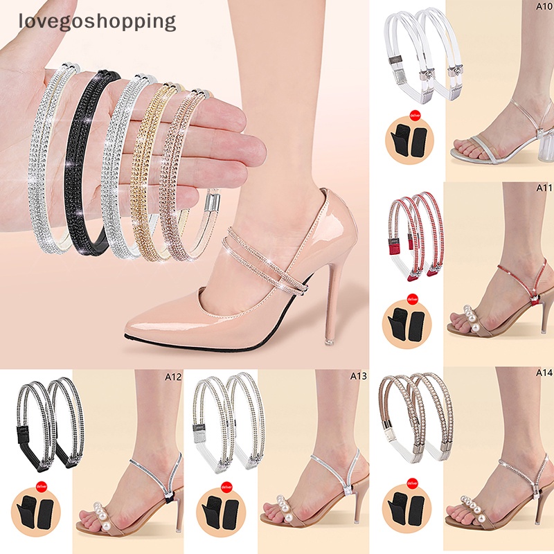 1 Cặp Dây Khóa Giày Cao Gót Chống Trượt Chống Rơi Co Giãn Dành Cho Nữ