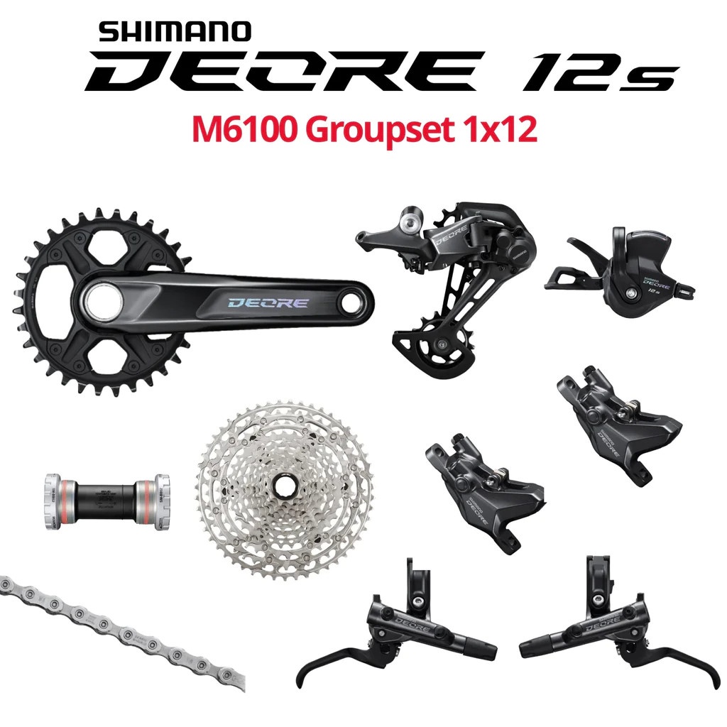 Bộ group xe đạp Shimano Deore M6100 kèm BB + Thắng M6100