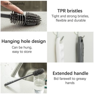 Cọ silicone cán dài vệ sinh bình sữa / ly thủy tinh tiện dụng